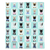 Frenchie Blanket | Preppy French Bulldogs on Aqua, Frenchie Dog, French Bulldog pet products